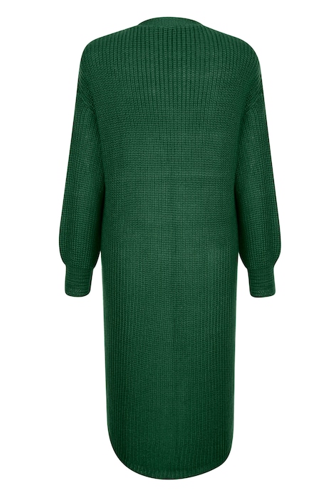Long-Strickjacke, offene Form, Langarm