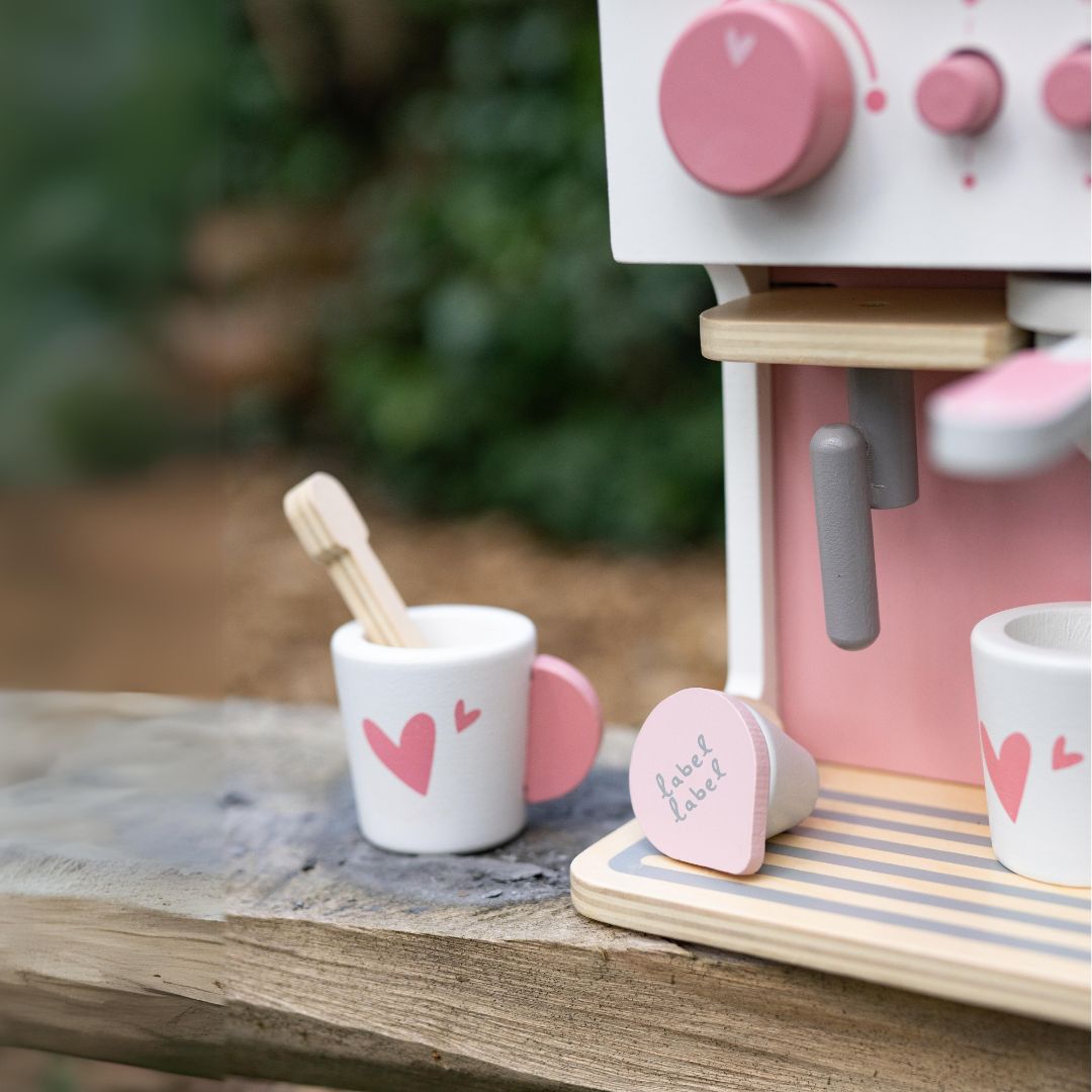 Label label espresso machine pink - 10-delig