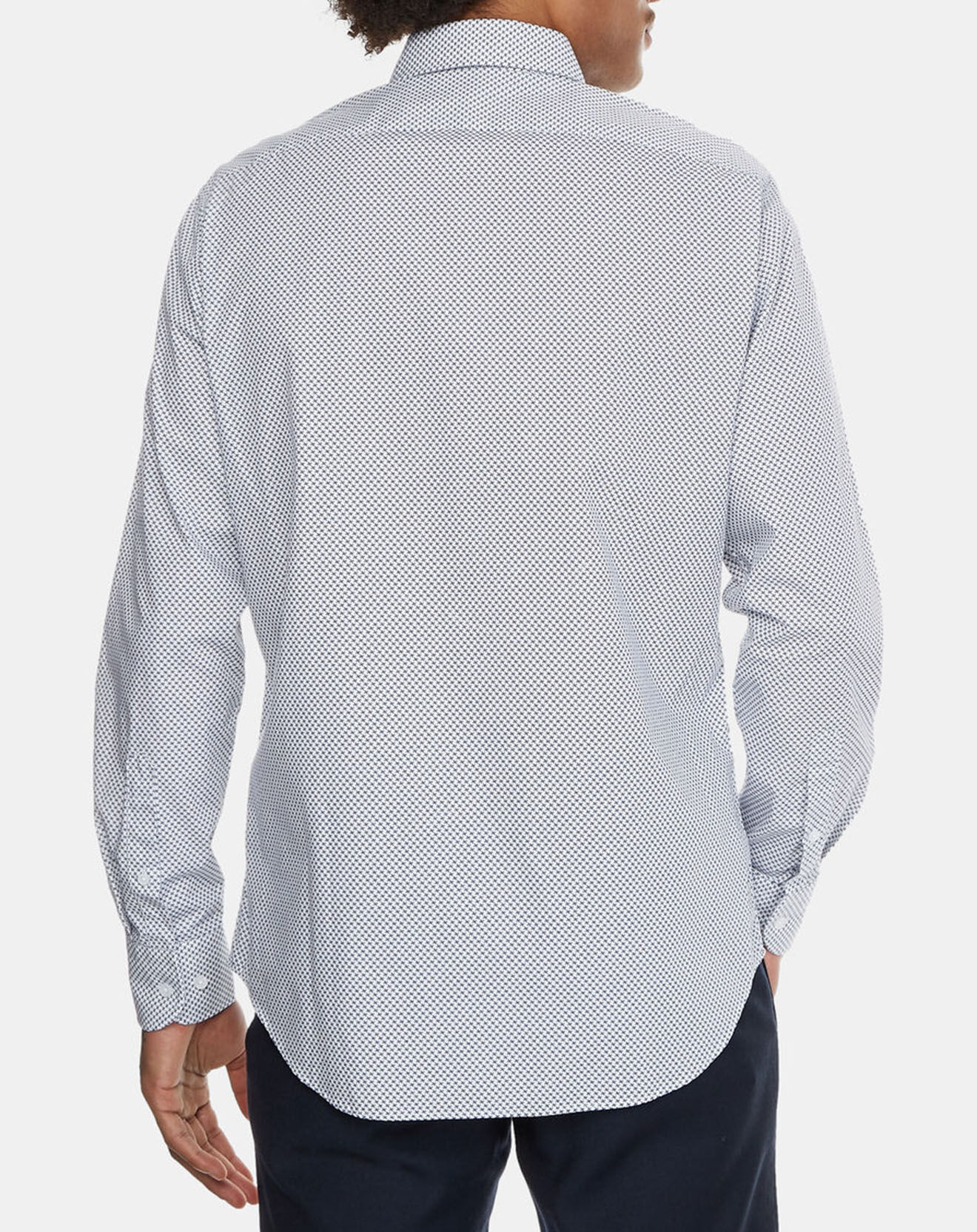 Tommy Hilfiger Chemise droite Two Tone imprimée blanc/bleu