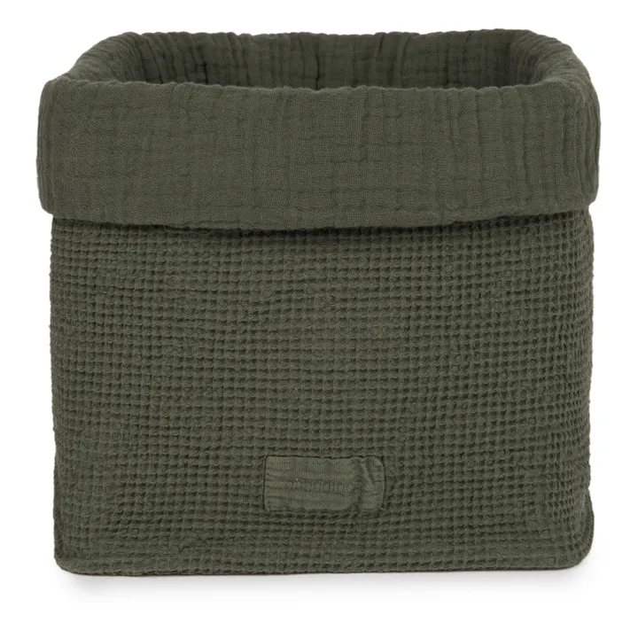 Nobodinoz Panier de rangement Wabi-Sabi | Vert kaki