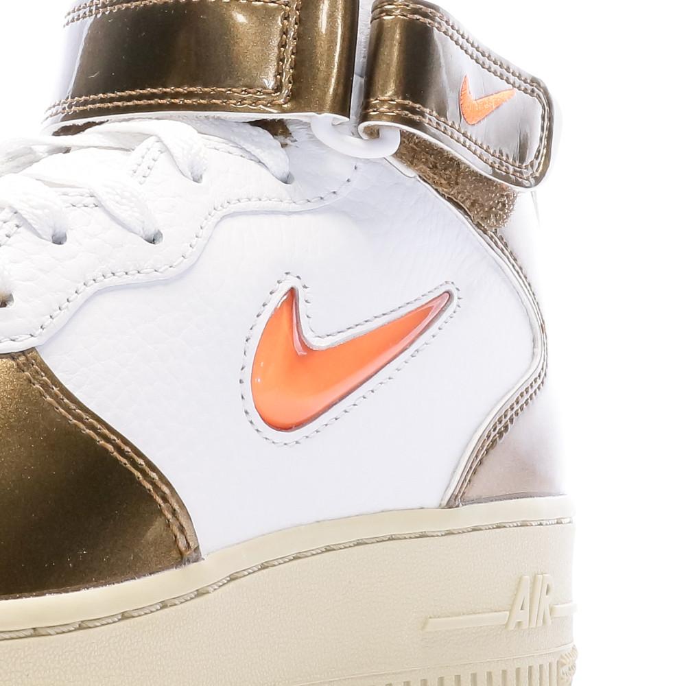 Nike Baskets Blanches/Cuivre Mixte Nike Air Force 1 Mid