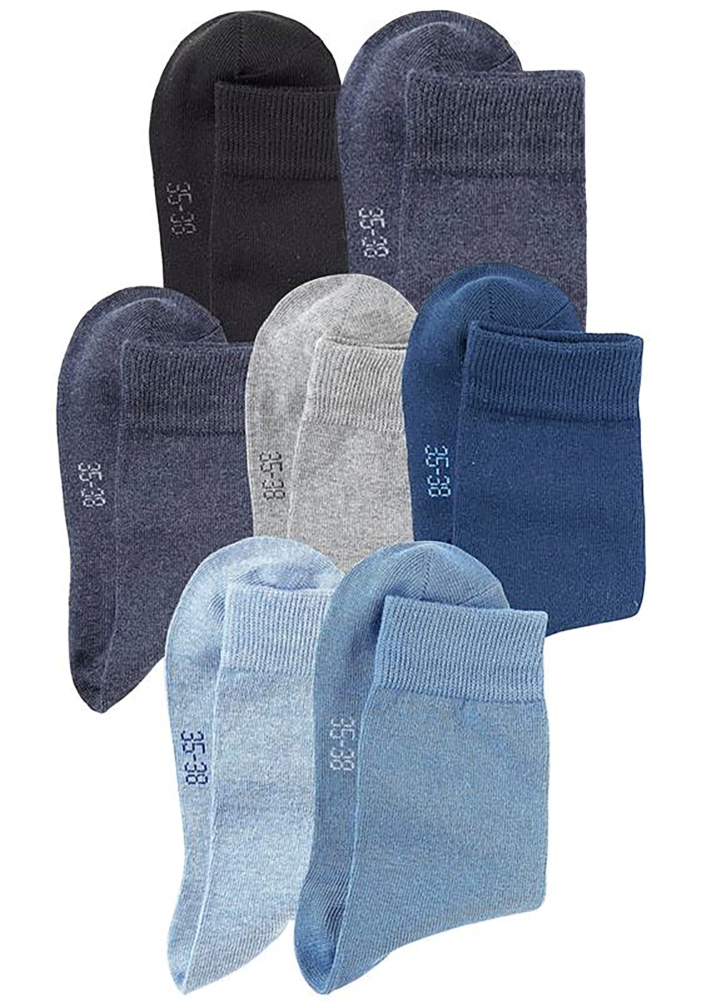 Lavana Basicsocken Packung, 7 Stk. tlg. mit druckfreiem Bündchen