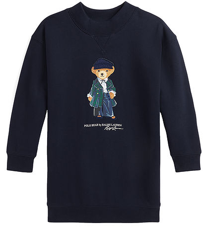 Polo Ralph Lauren Sweatkleid - Navy m. Kuscheltier