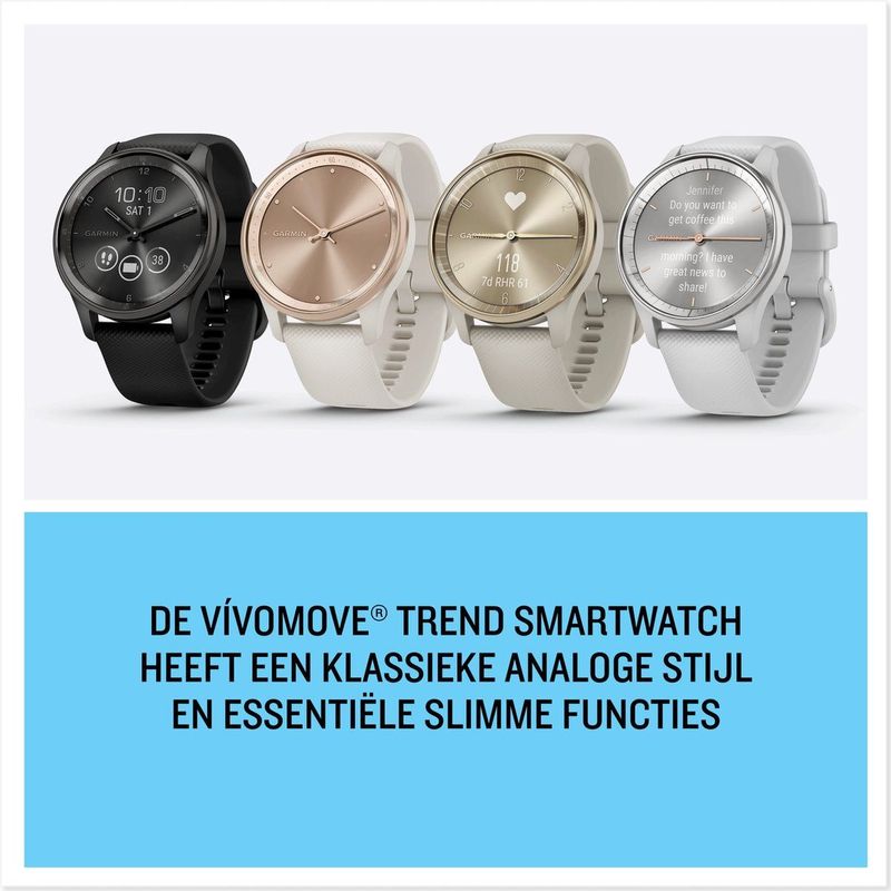 Garmin vivomove Trend - Smartwatch Dames - 40mm - French Grey