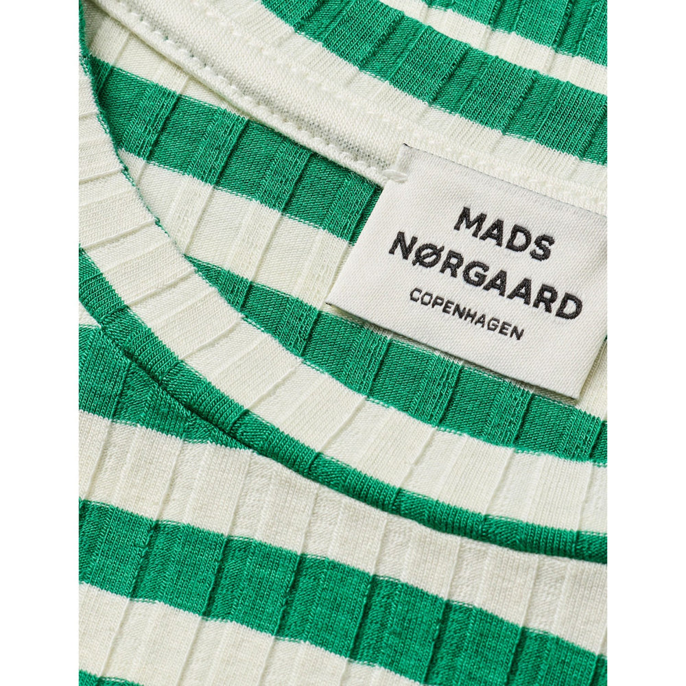 Køb Mads Nørgaard Vanilla Ice/Grøn 5X5 Classic Stripe Talika Bluse