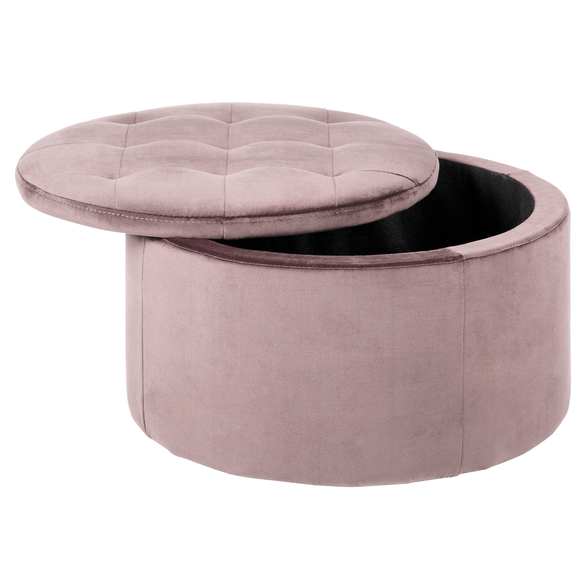 Hocker mit Aufbewahrung RETINA - rot - Samt