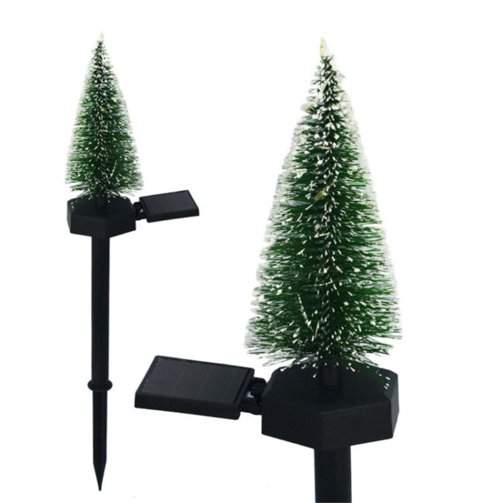(17cm) 6-LED's Solar Outdoor Weihnachts Licht Tannenbaum Design - Warmweiss