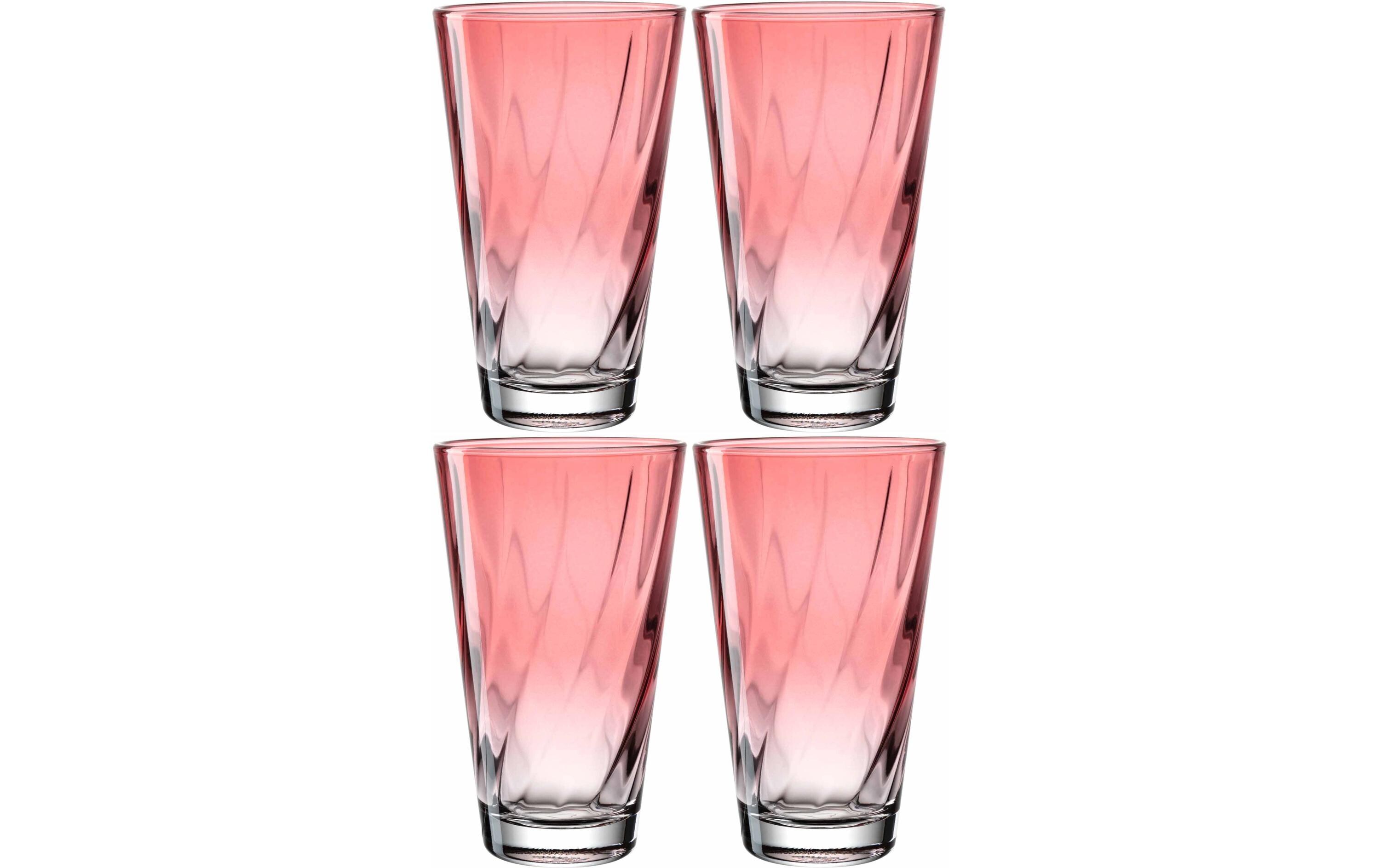 Trinkglas Twist 300 ml, 4 Stück, RotGetränkegläser-Set