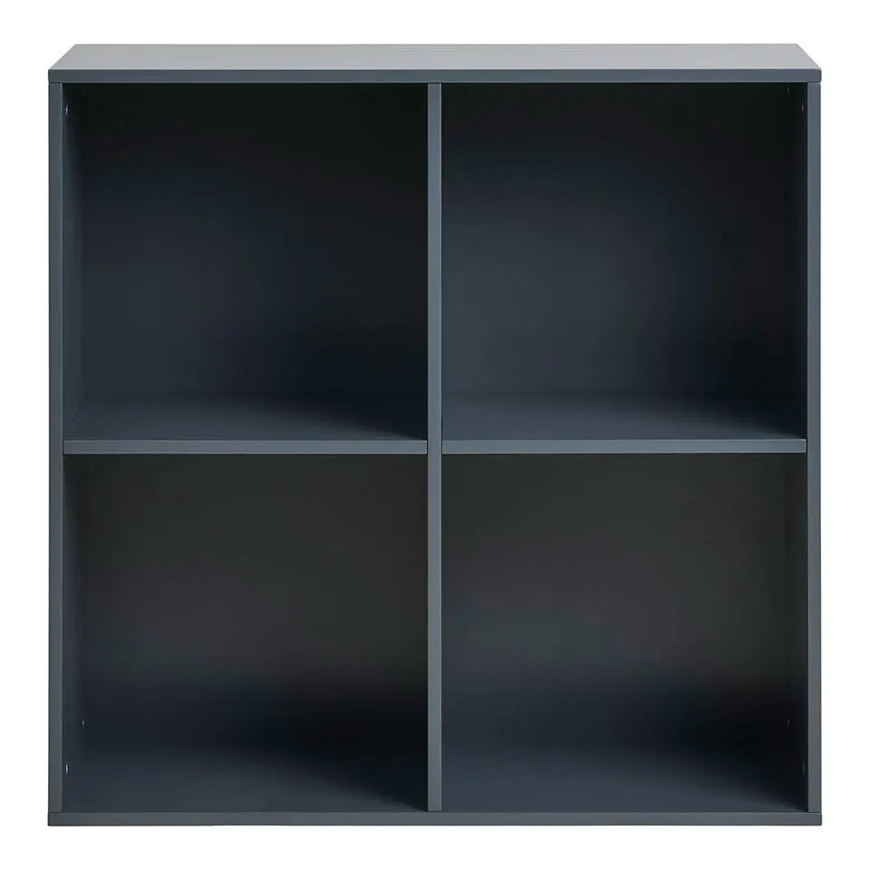 Hioshop Horne Wandplank 69x30x69cm donkergrijs