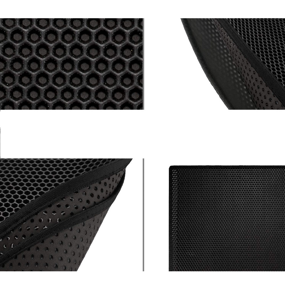 (46x60cm) Katzen Toiletten Hygienematte Waben Unterlage - Schwarz