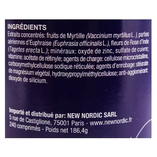 Novos comprimidos de mirtilo da Nordic, 240 comprimidos.