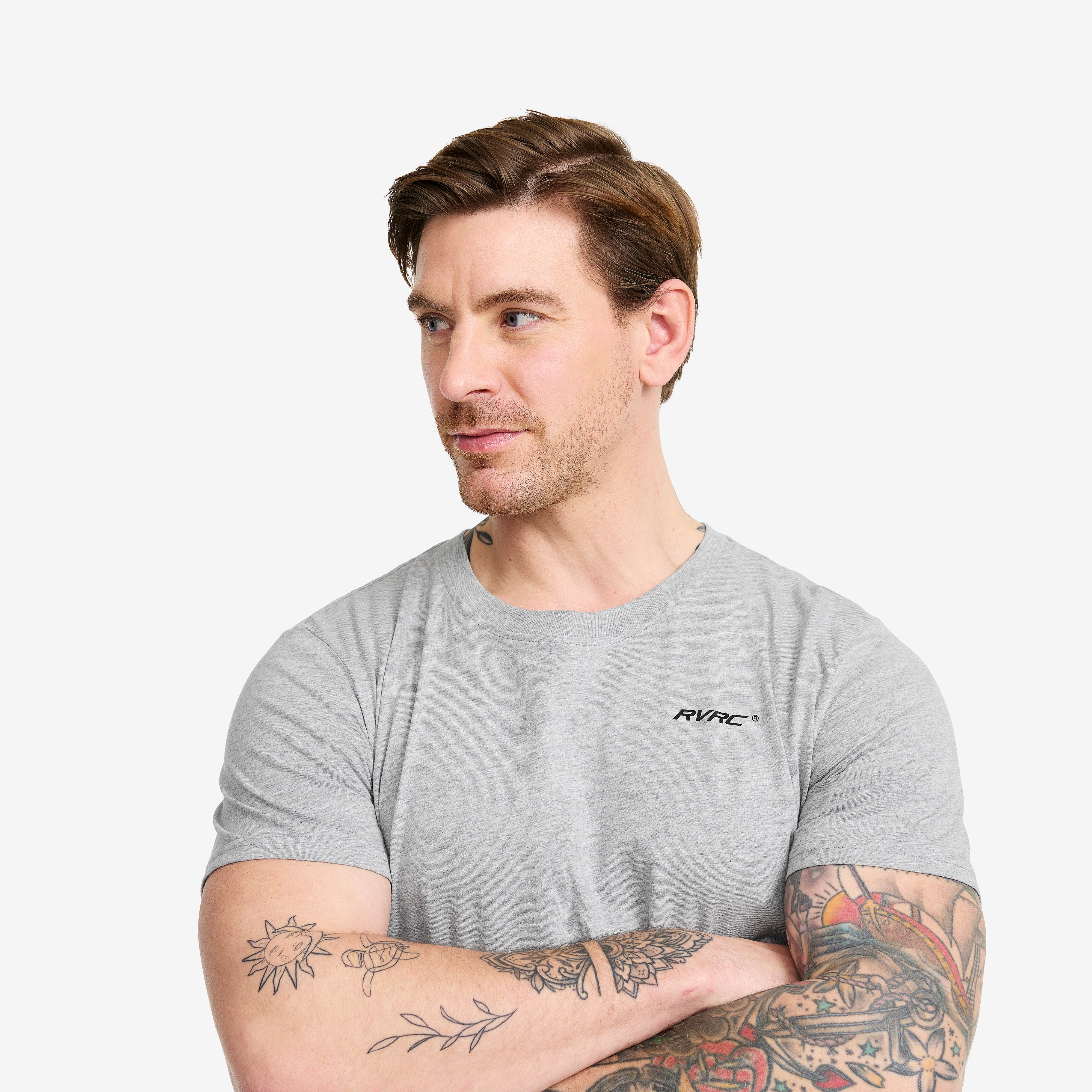 Easy T-shirt Slim Fit Herre Grey Melange