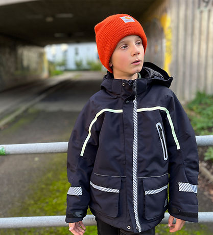 Ildhu Winterjacke - Norly - Navy m. Fluoreszierend Reflektoren