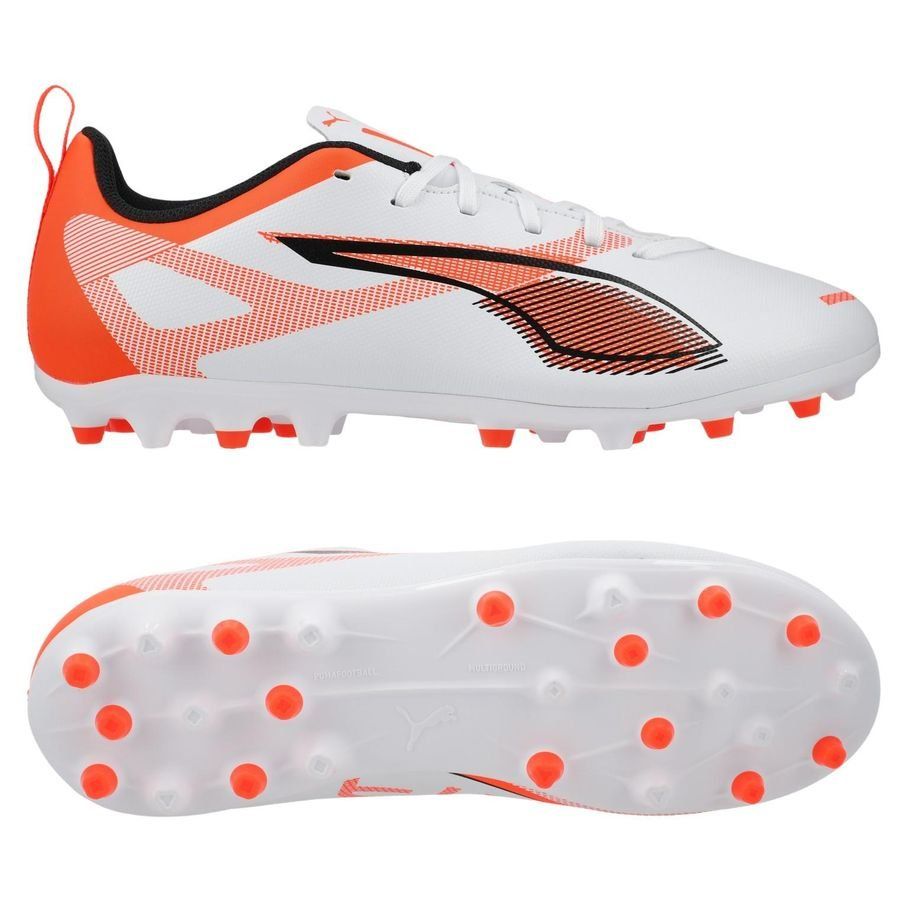 PUMA Ultra 5 Play MG Unlimited - Blanc/Noir/Glowing Red Enfant