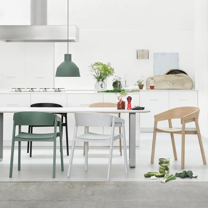 Muuto - 70/70 Esstisch, 225 x 90 cm, schwarz (Linoleum)
