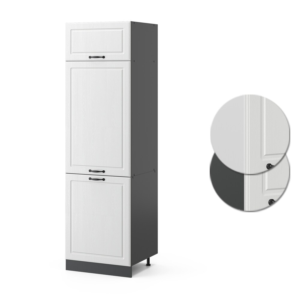 Vicco Kühlumbauschrank 60 cm Anthrazit Küchenschrank Unterschrank Küchenzeile R-Line