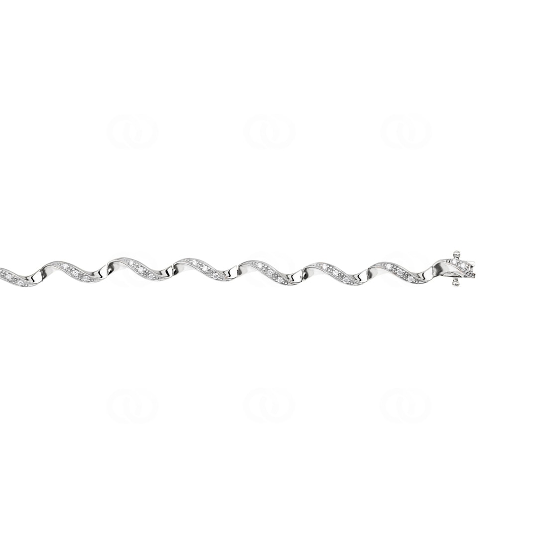 Armband 750/18 K Weissgold mit Diamanten 0.23 ct H/si
