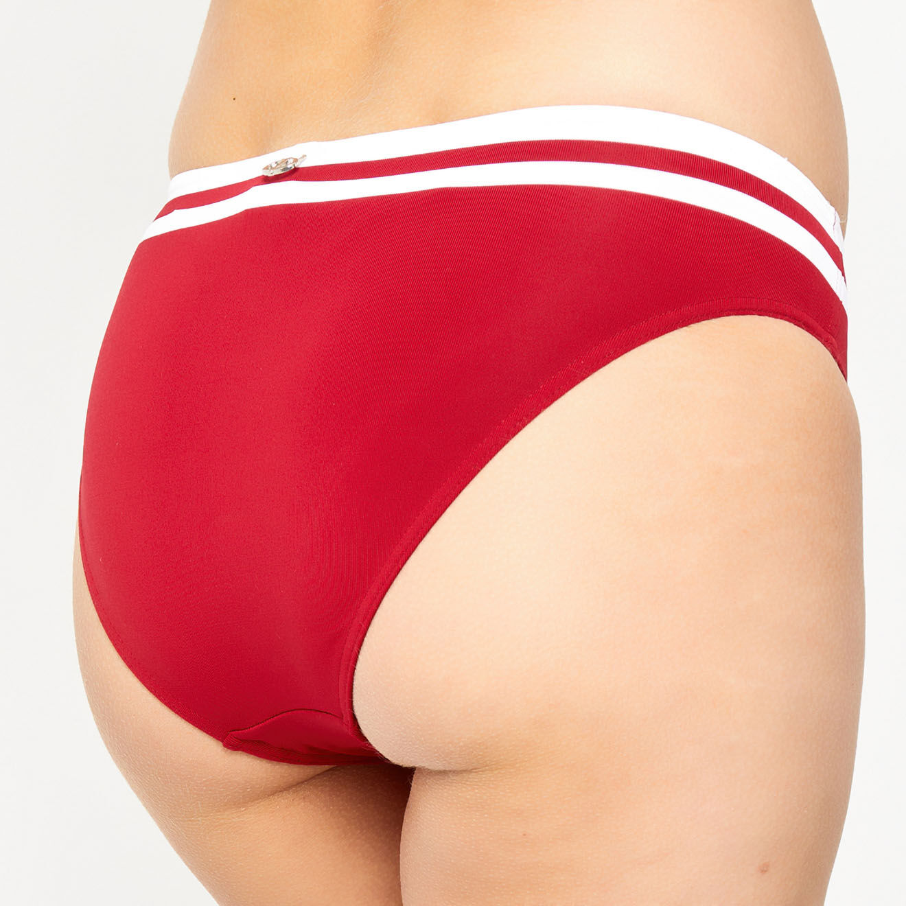 Iodus Bas de maillot de bain Lezaka rouge foncé/blanc