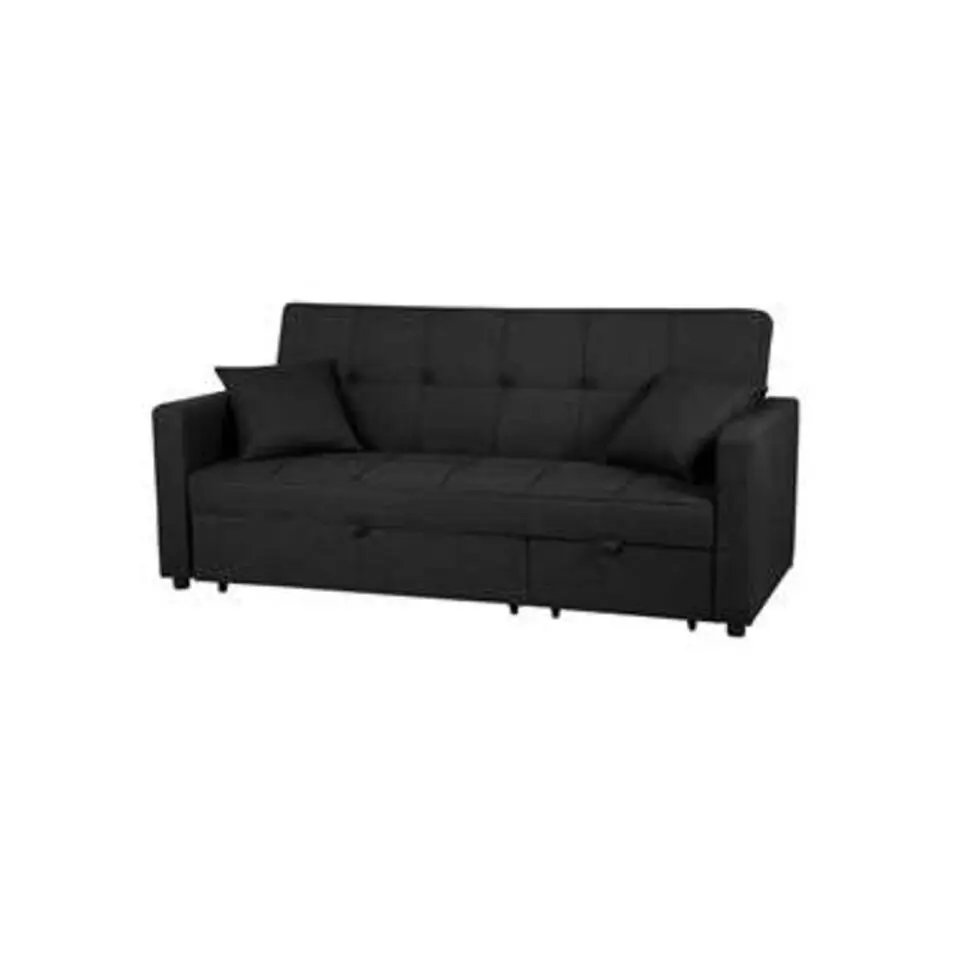 GLOMMA - Slaapbank 3-zits - Zwart - Polyester
