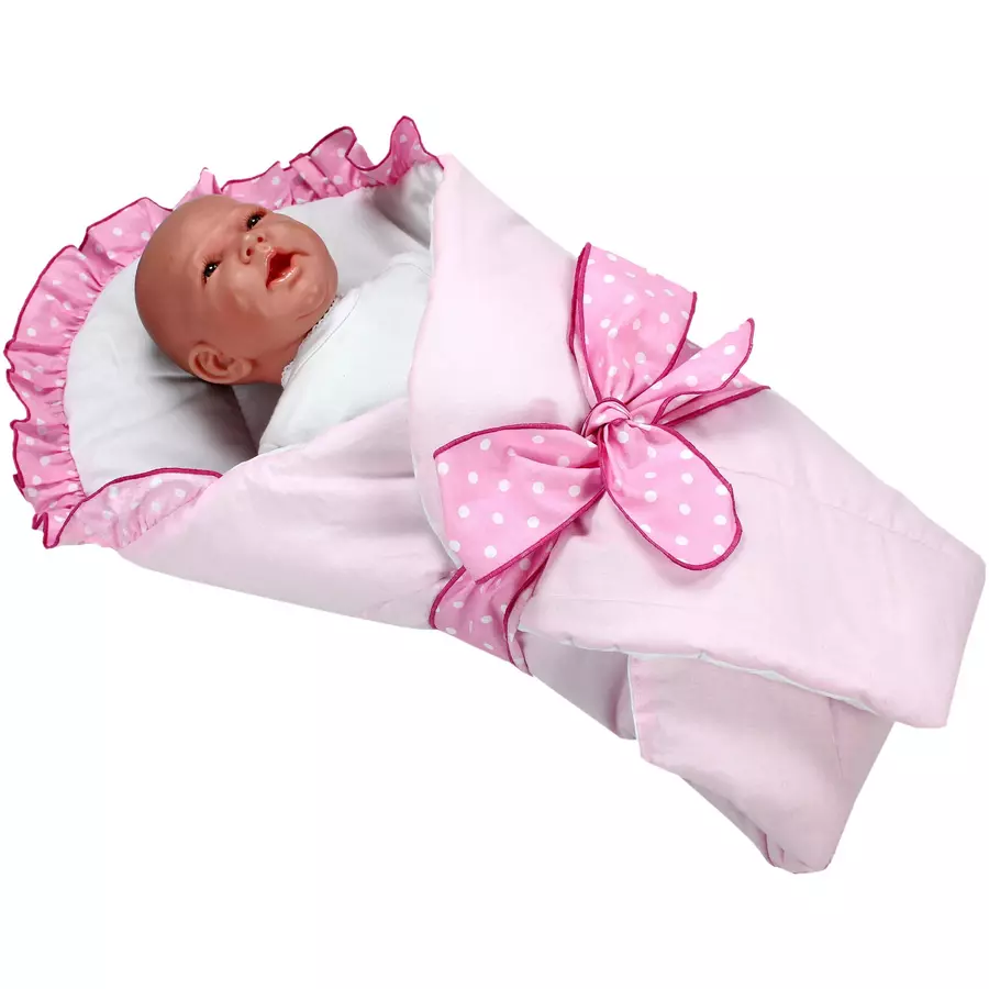 TupTam Unisex Baby Einschlagdecke mit Schleife rosa