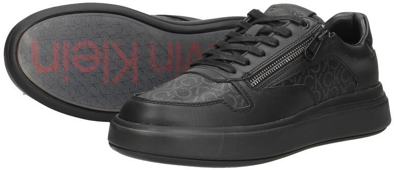 Calvin Klein Low Top Lace Up ZIP Mono zwart