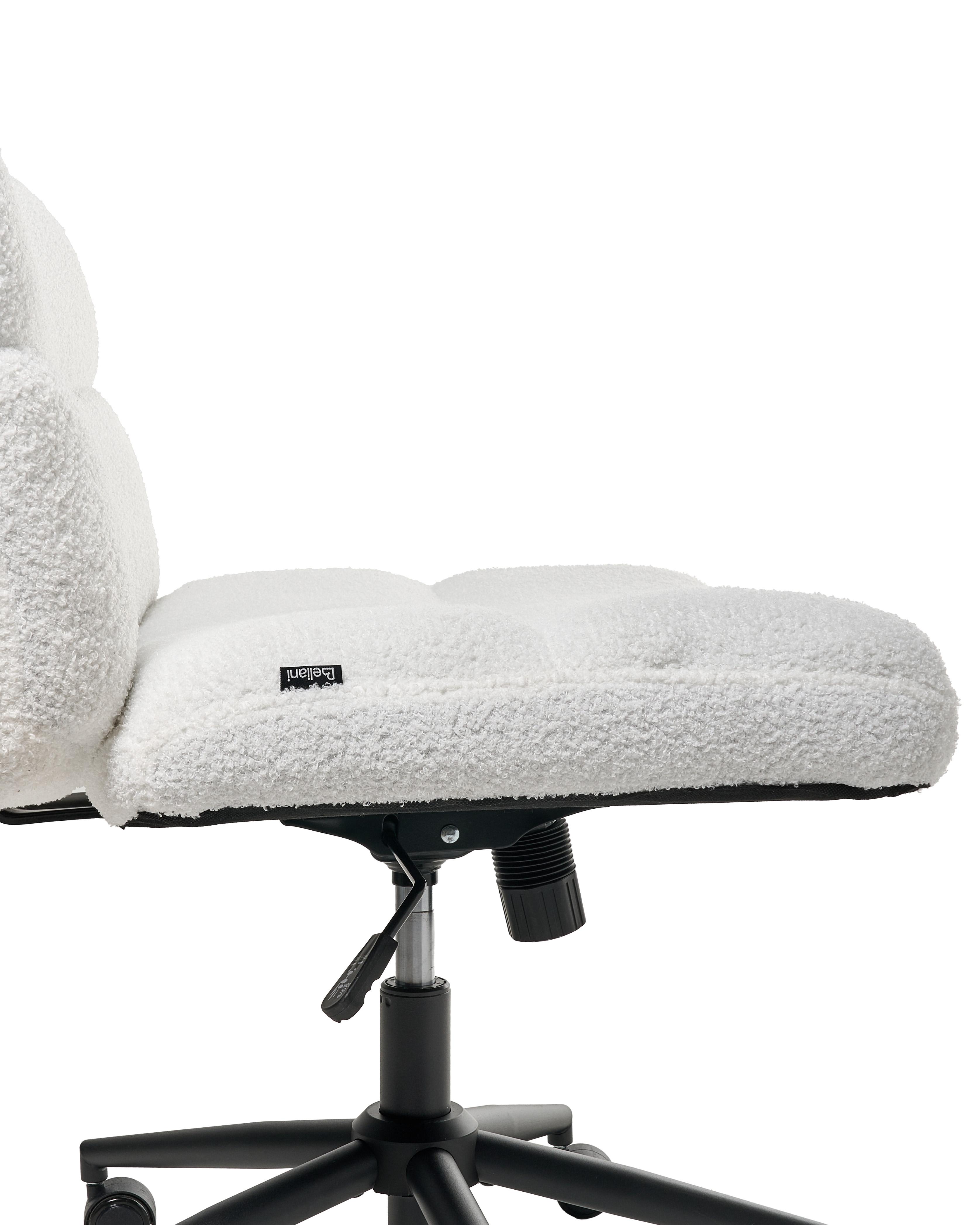 Bureaustoel CATLIN Bouclé Wit