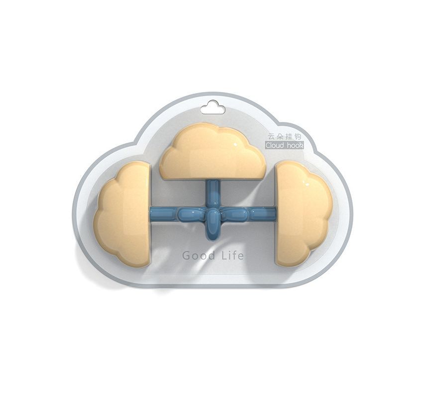 Honeyfluff - Set van 3: Plastic zelfklevende wolkenhaak (verschillende designs)