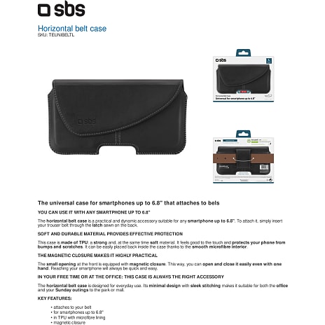 SBS bælteetui til mobiler