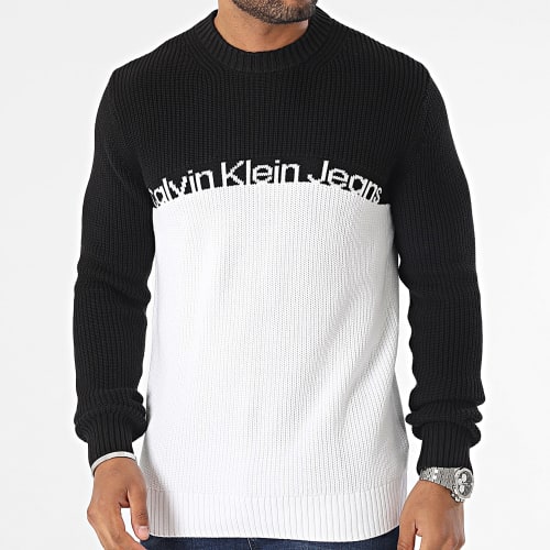 Pull 3981 Blanc Noir