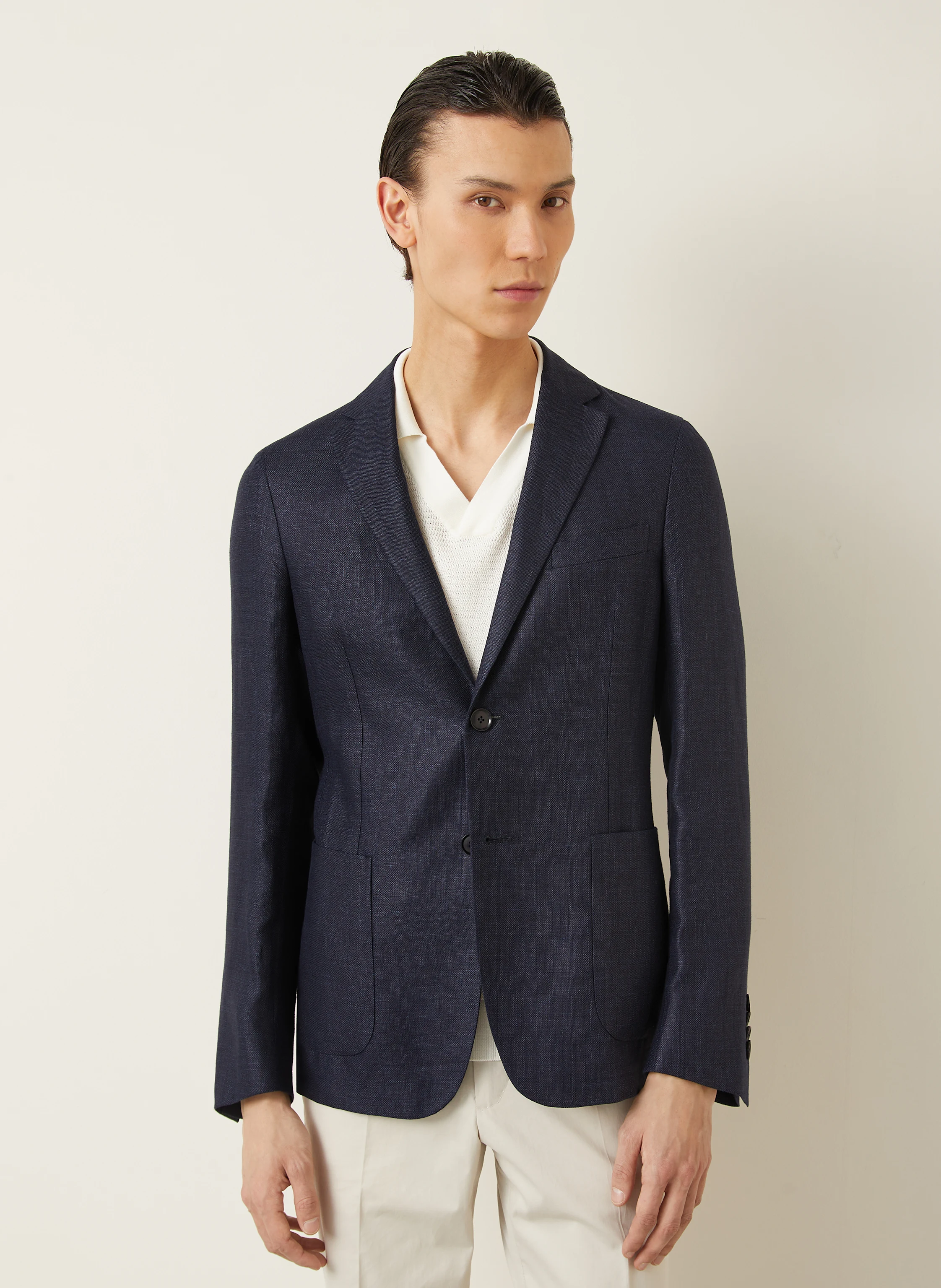 ZEGNA Sakko Slim Fit mit Leinen