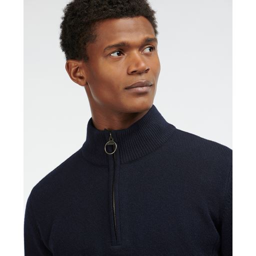 Barbour Holden Half Zip Striktrøje, Navy, XXL