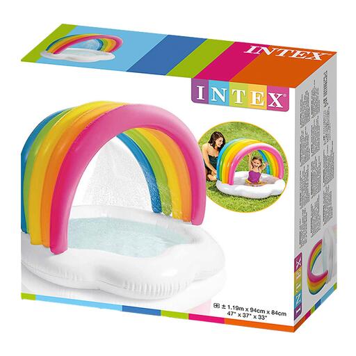 Piscina inflável arco-íris