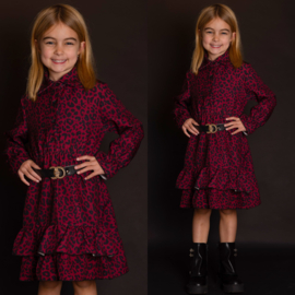 Bordeaux leopard dress