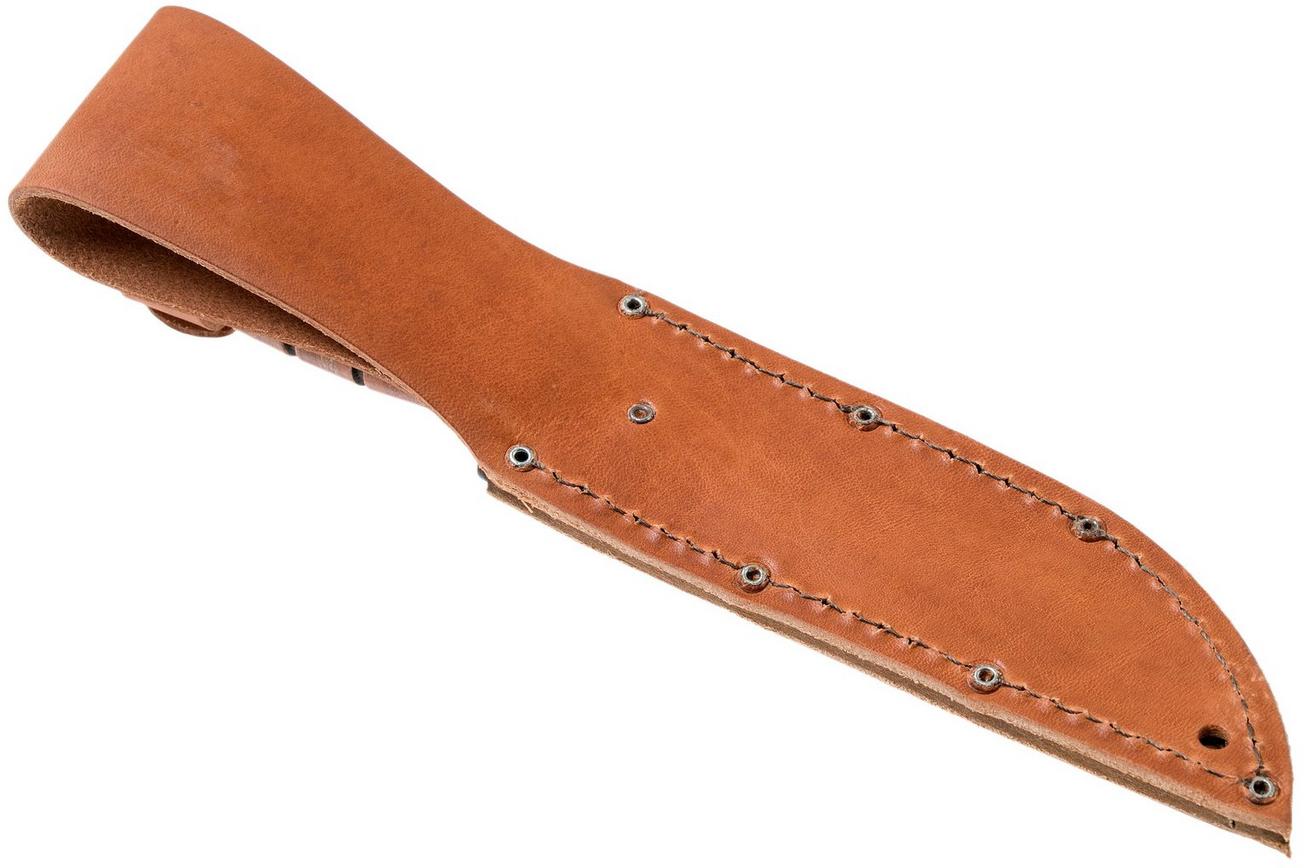 KA-BAR Short 1261 deels gekarteld, vaststaand mes, lederen foedraal