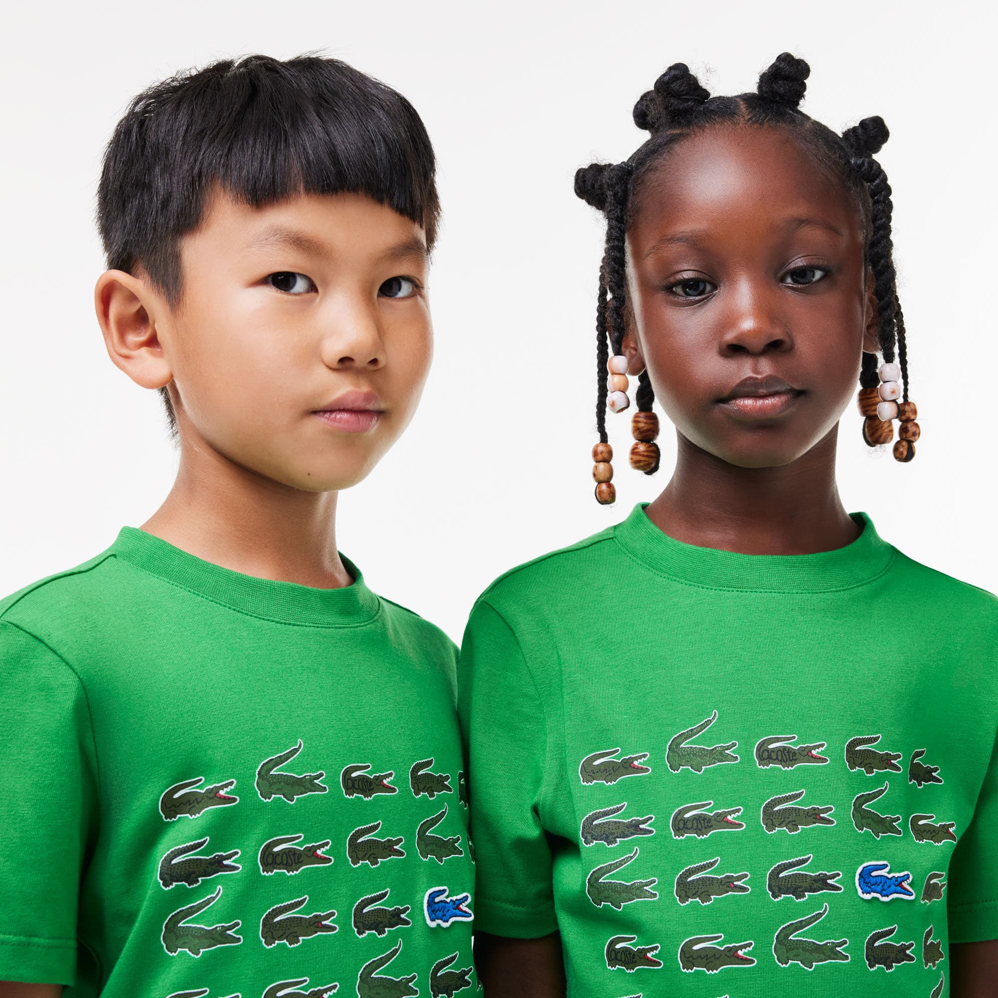 T-Shirt aus Baumwolle mit Aufdruck T-Shirts & Hemden - Grün - Lacoste - Kinder