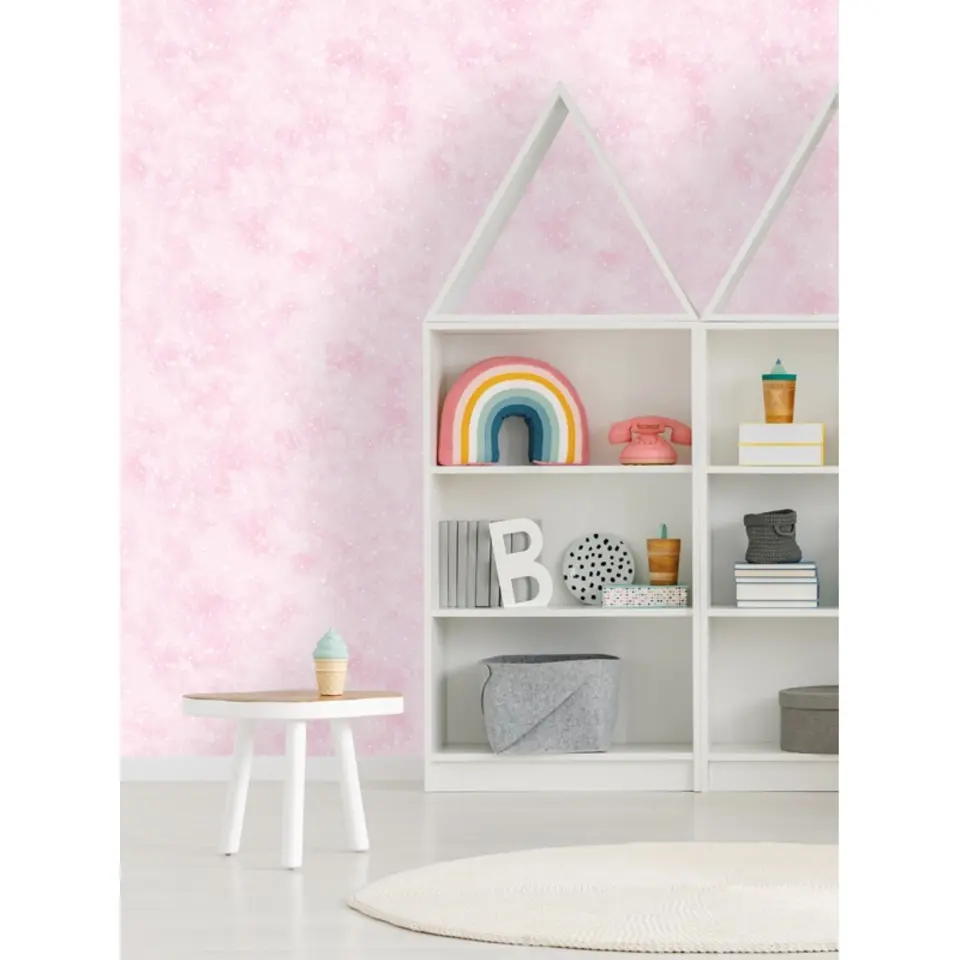 Dutch Wallcoverings - Over The Rainbow- Sparkles Pink - 0,53x10,05m