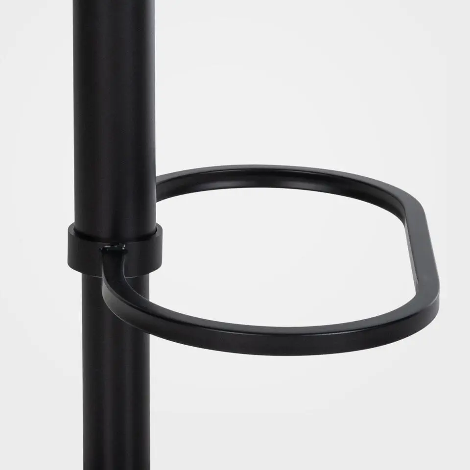 CLP Barkruk Damaso zwart Frame - Fluweel - bruin