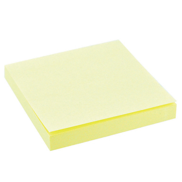 12 blocs notes repositionnables 76 x 76 mm coloris jaune