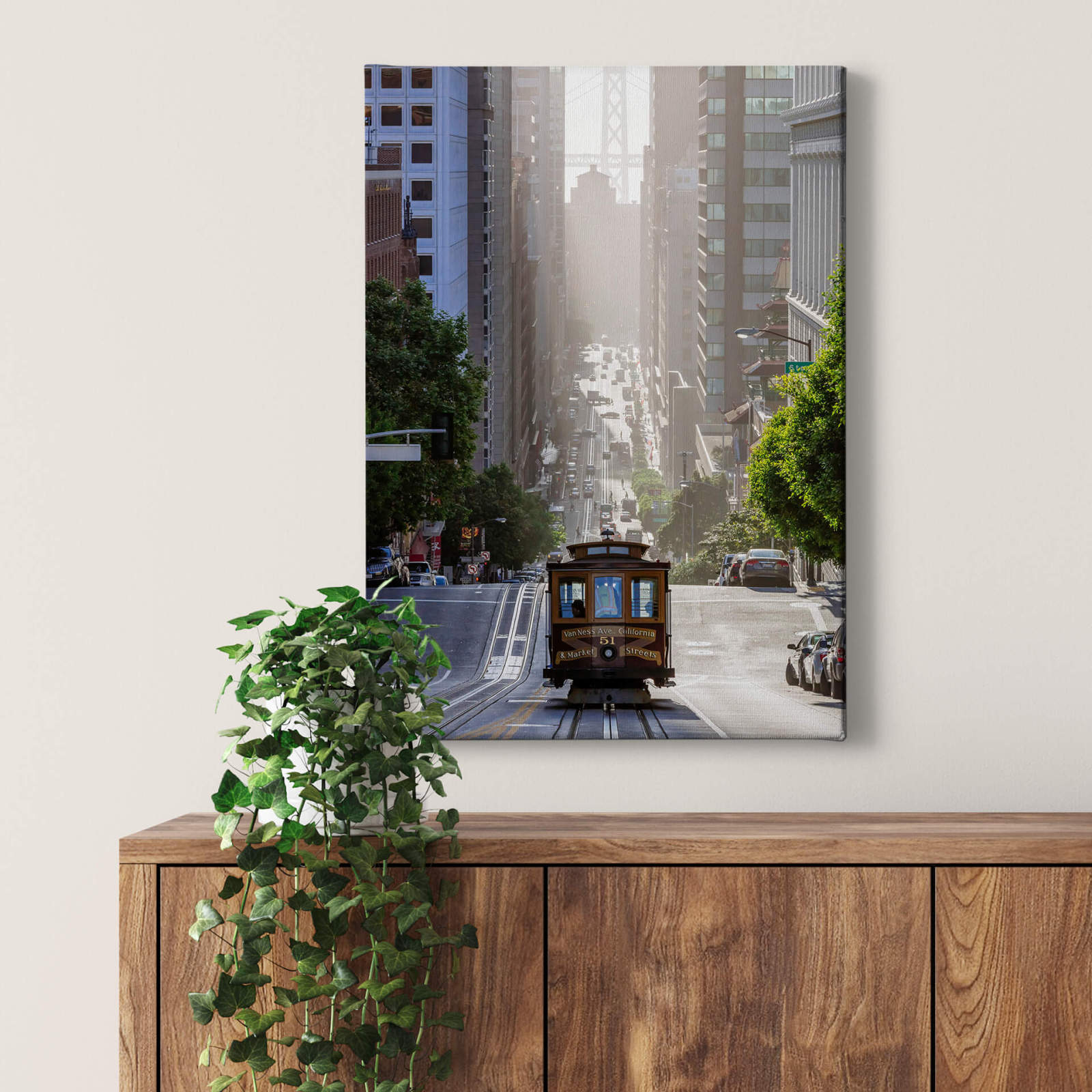 Leinwandbild SAN FRANCISCO - braun-grau - 70x50 cm