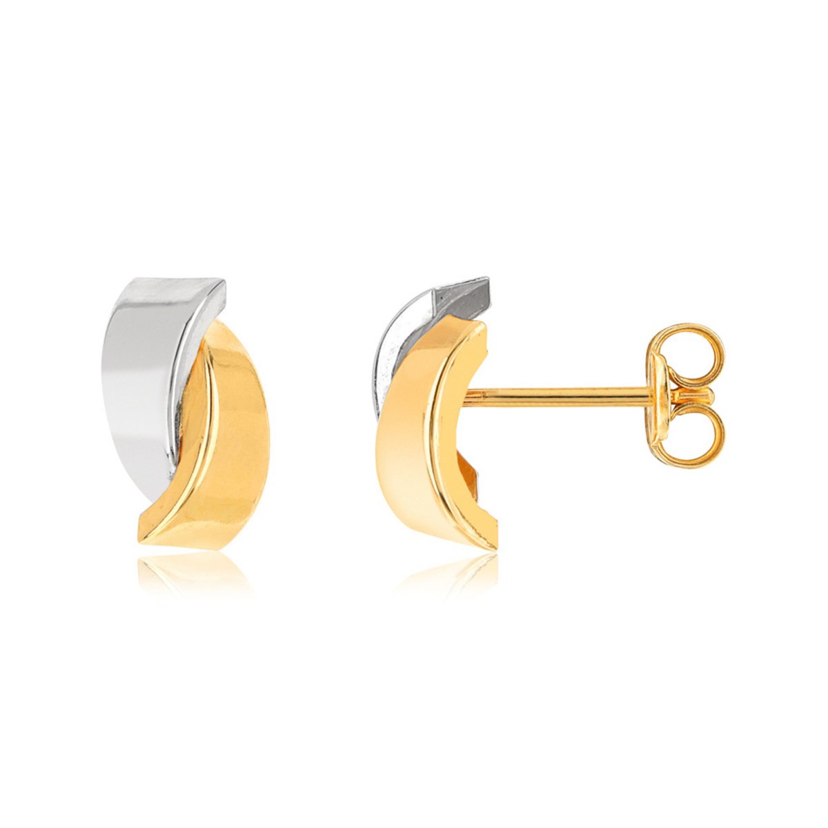 Boucles d'oreilles or 375 2 tons