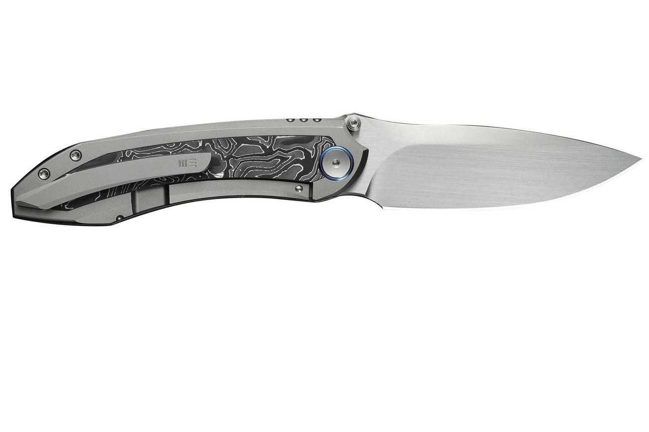 WE Knife Winsome WE23092-2 Satin, Gray Titanium Aluminum Foil Carbon Inlay, zakmes