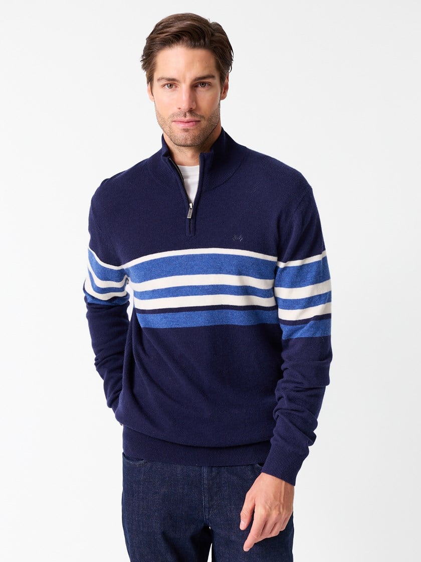 Faustian stripet zipneck Sky Captain