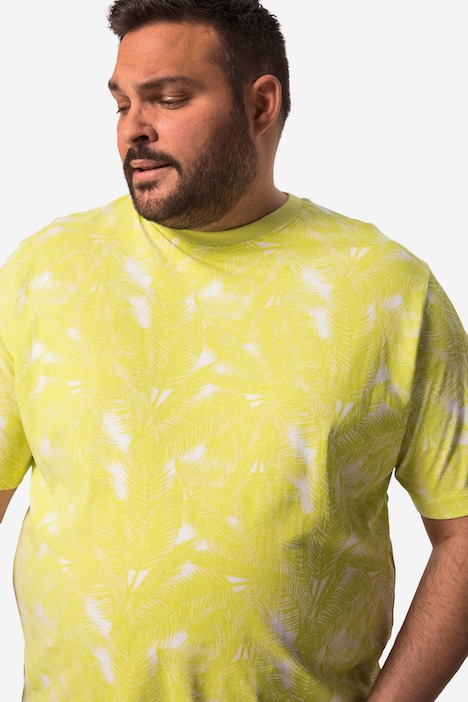 Men+ T-Shirt, Halbarm, Blätter-Druck, bis 84/86