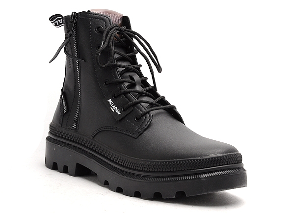 Palladium boots bottine plates femme pallatrooper zip noir