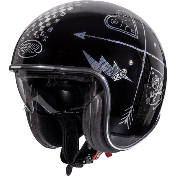 premier - Casque Vintage NX Noir / Argent