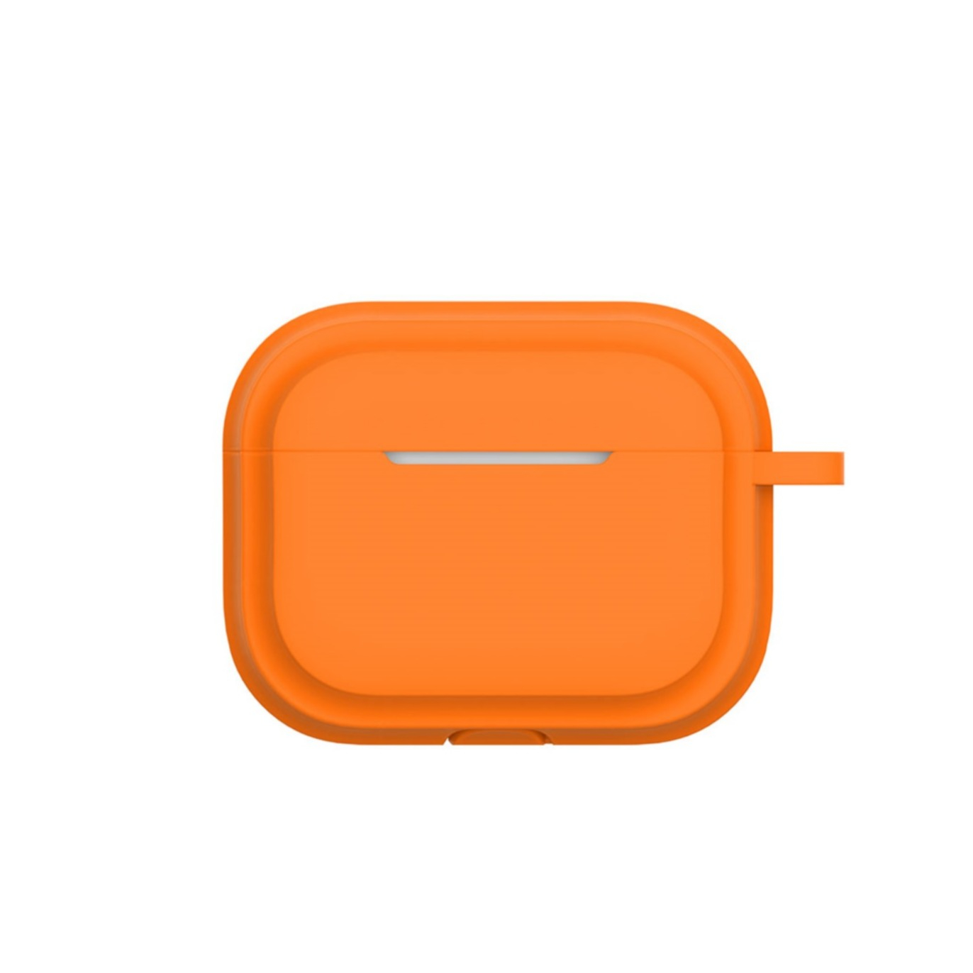 AirPods Pro 2 / AirPods Pro Rugged Silikon Case Schutzhülle Abdeckung mit Karabinerhaken - Orange (Matt)