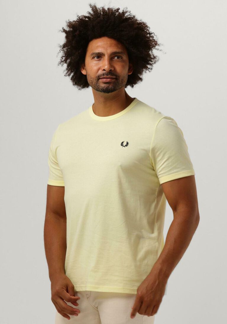 FRED PERRY gele fred perry t-shirt ringer t-shirt