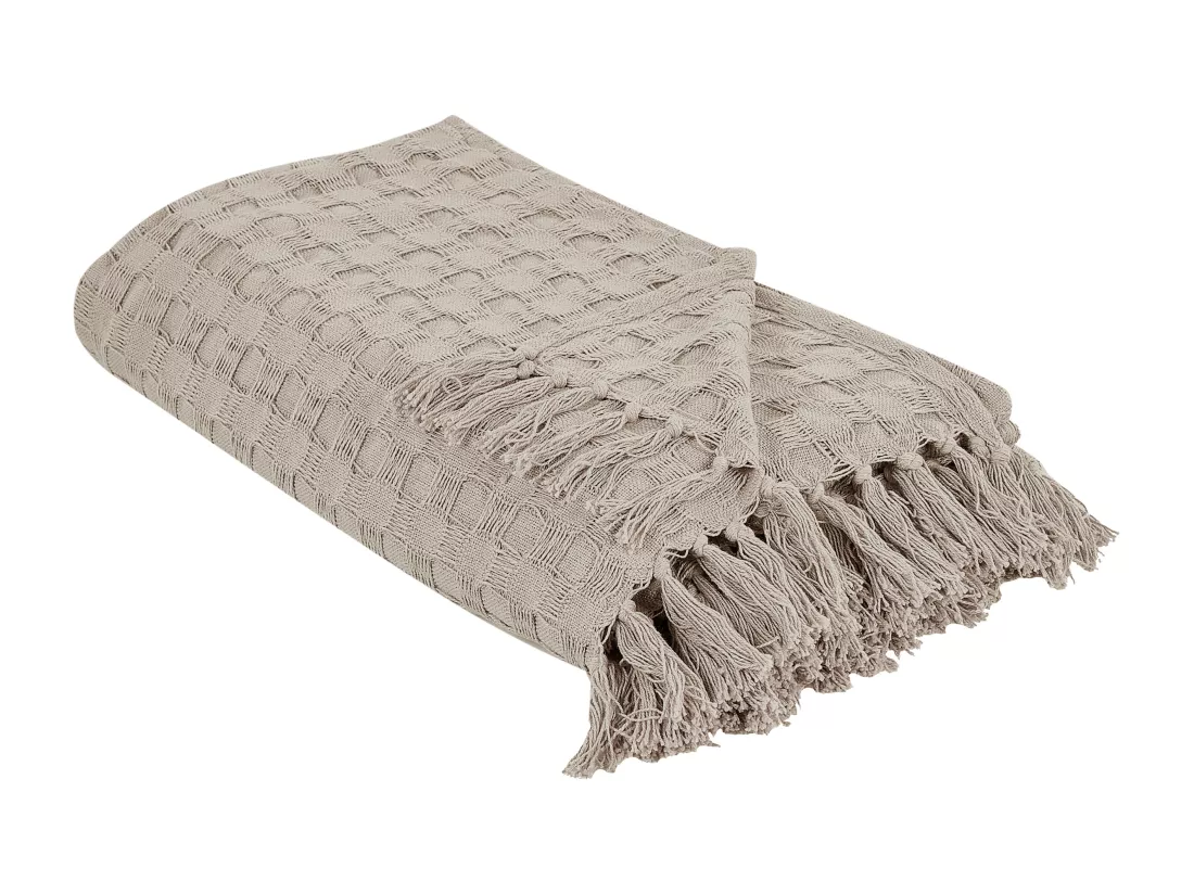 Couvre-lits BERE Coton 150 x 200 cm Taupe