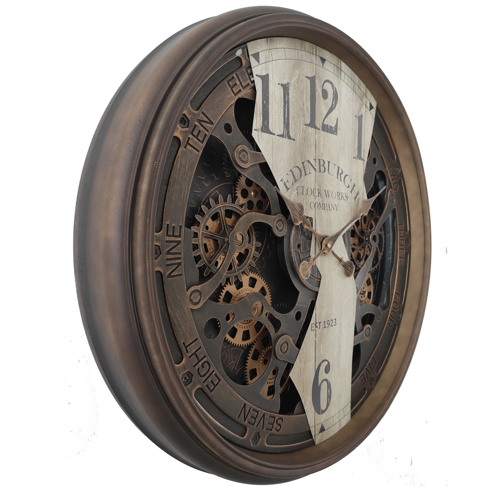Wanduhr - Rost-Optik - arabische Zahlen - Ø 76 cm
