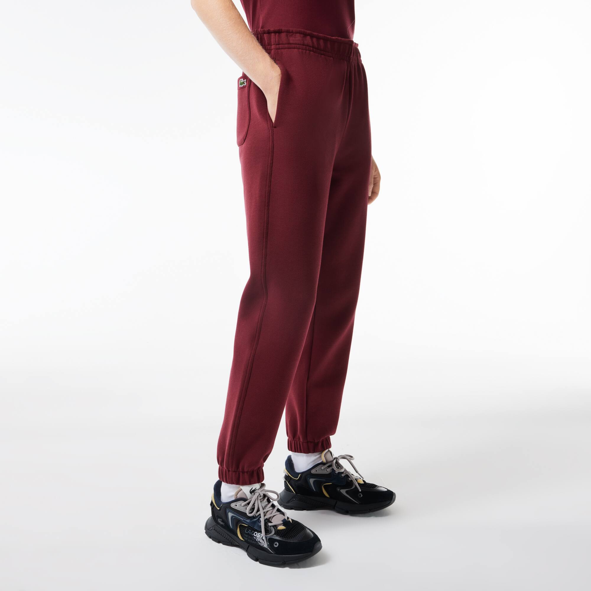 Pantalon de jogging Jogger en coton mélangé uni Pantalons de survêtement - Rouge - Lacoste - Femme